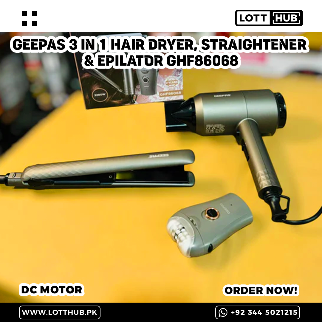 Geepas hair straightener 3 in 1 clearance