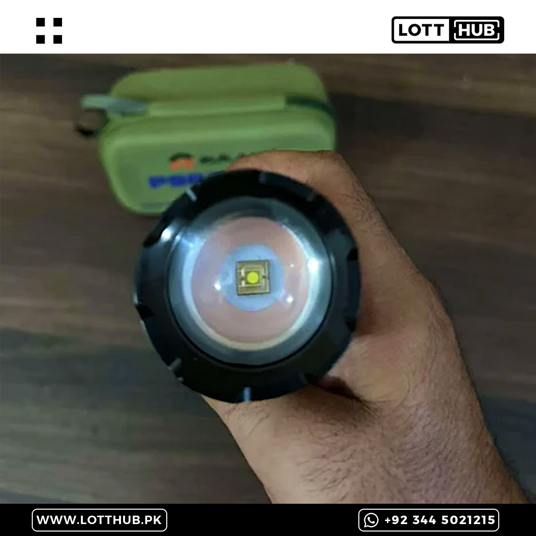 POWERFUL LASER LED P90 Torch 2km Range | Power bank and waterproof
