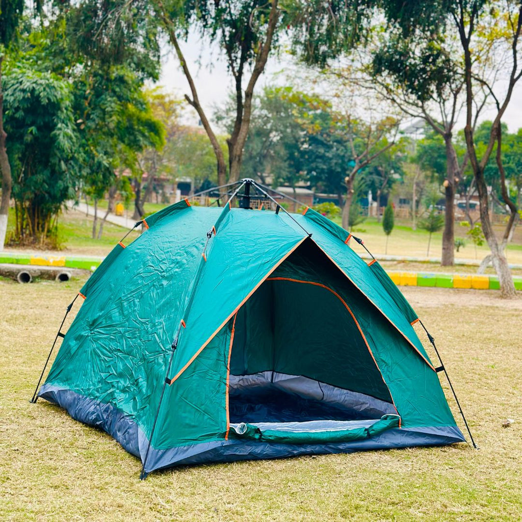 DOUBLE LAYER WATERPROOF OUTDOOR AUTOMATIC CAMPING TENT - 4 PERSON