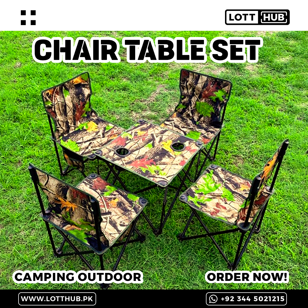 Lot Imported Folding Chair Set with Table