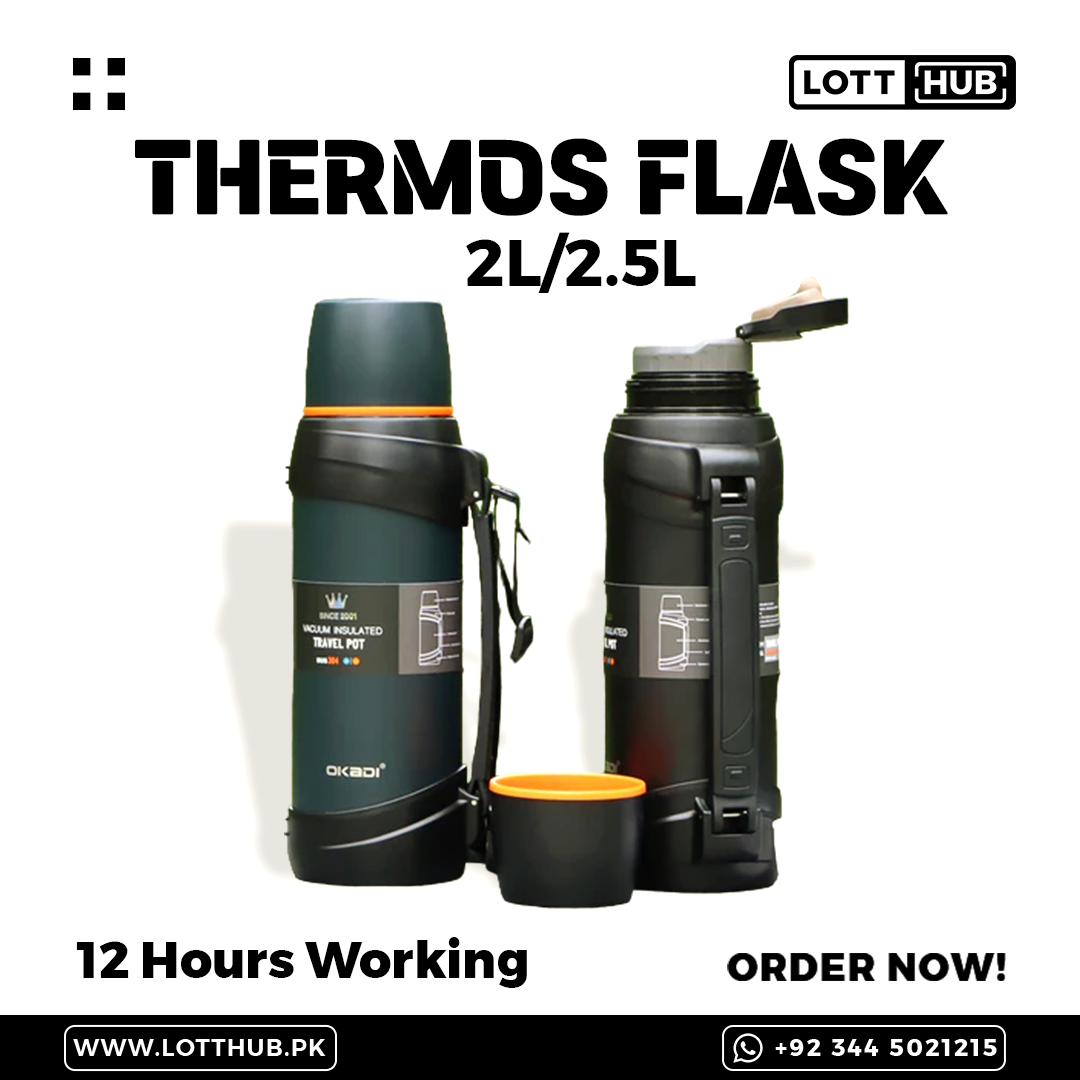 2L/2.5L Imported Travel Thermos Flask | 12 Hours Working