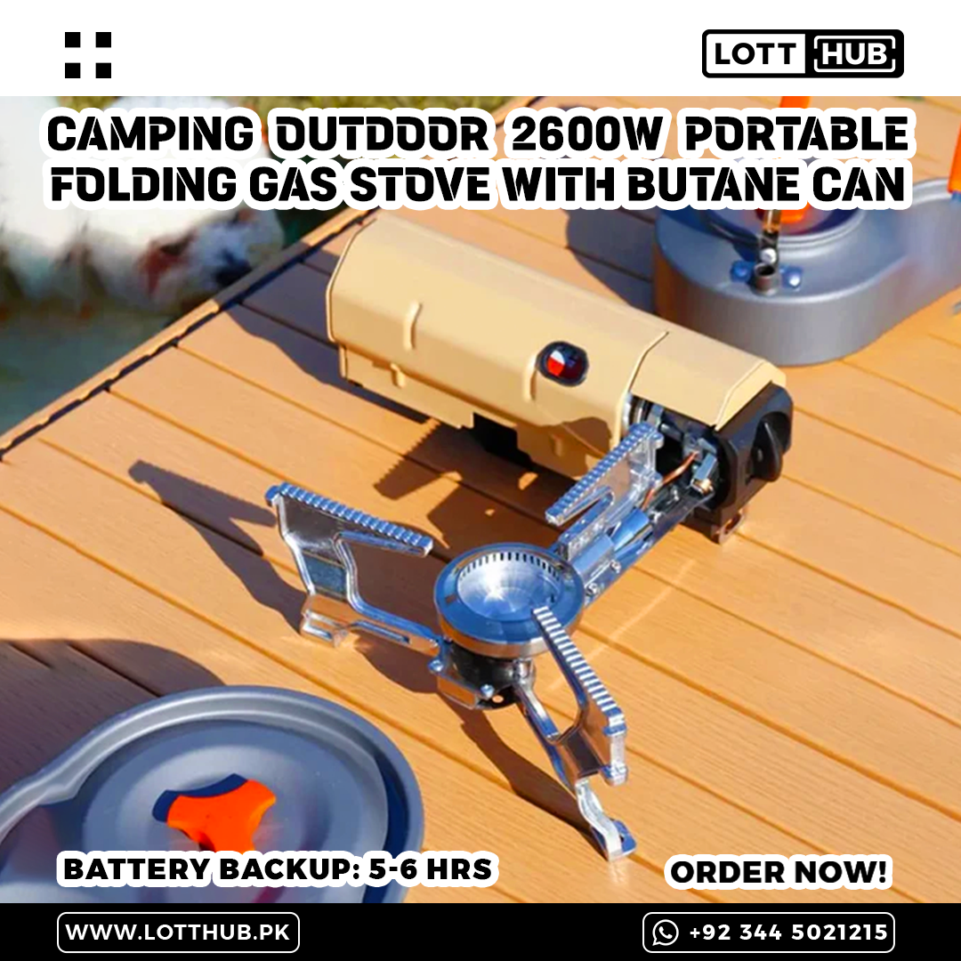 Portable Folding Gas Stove With Butane Can