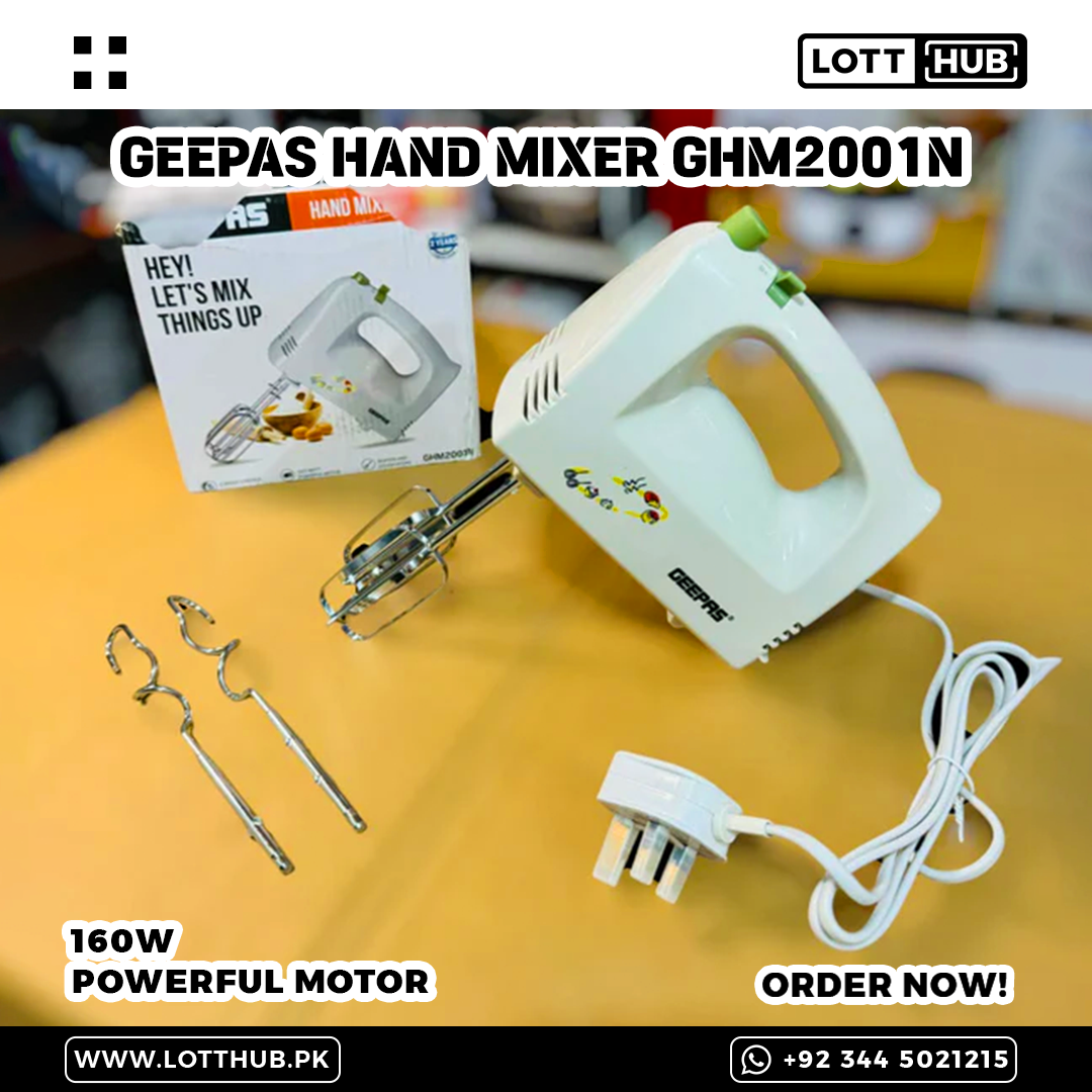 GEEPAS Hand Mixer GHM2001N