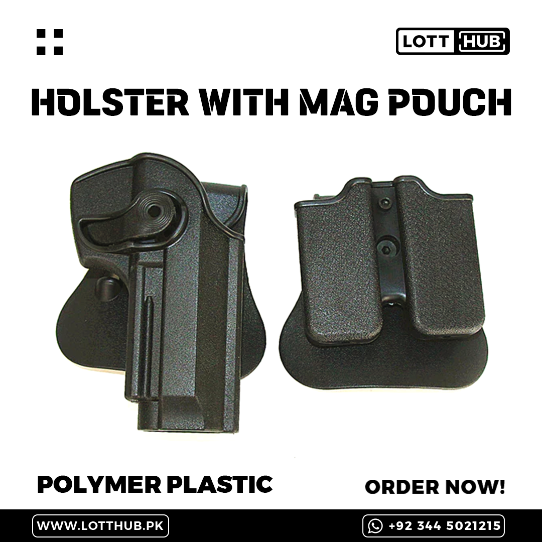 Polymer Holster with Magazine Pouch for Beretta Black