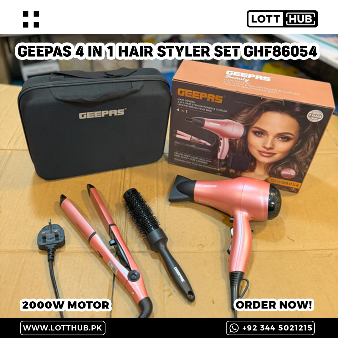 Geepas 4 in 1 Hair Styler Set GHF86054