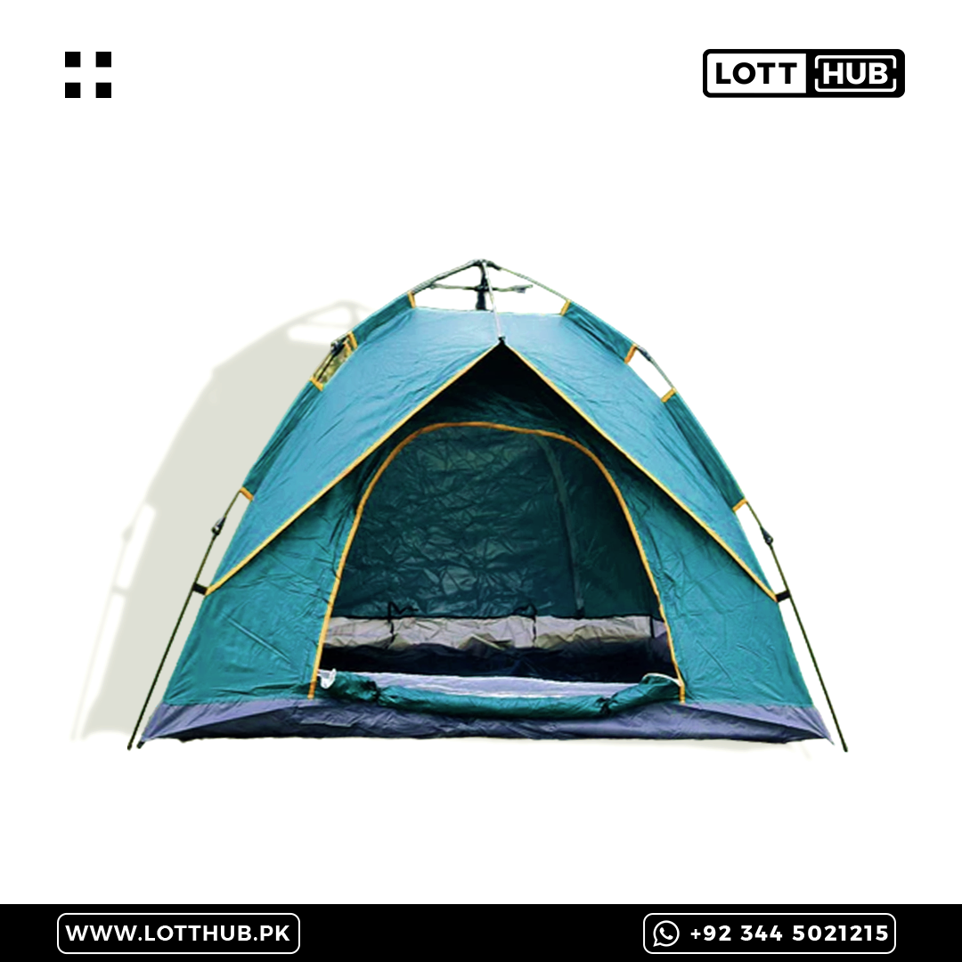 DOUBLE LAYER WATERPROOF OUTDOOR AUTOMATIC CAMPING TENT - 4 PERSON