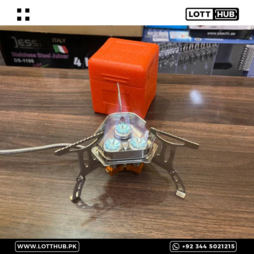 Camping Folding Stove with 1 Gas Bottle