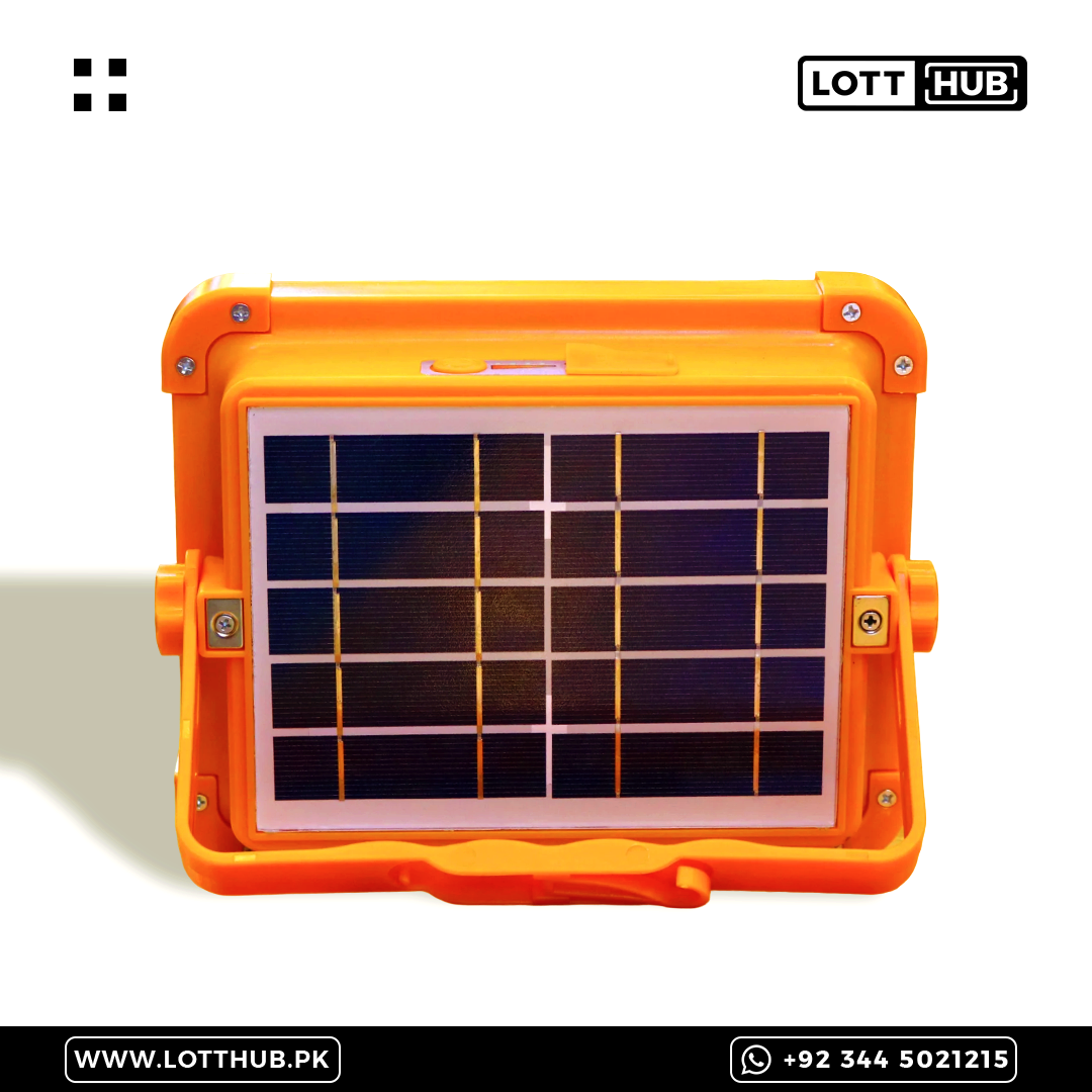 100W LED FLOOD LIGHT WITH SOLAR PANEL & POWER BANK