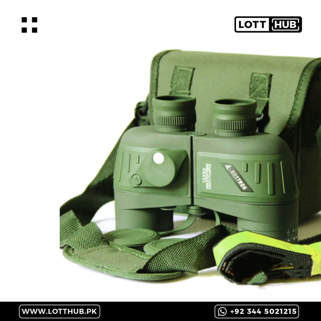BOSTRON 10X50 BINOCULARS | WATERPROOF TELESCOPE WITH COMPASS | NIGHT VISION