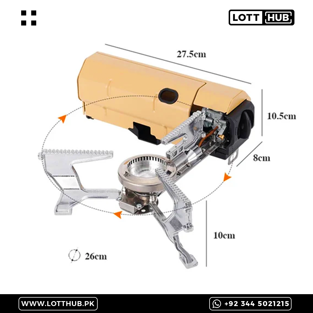 Portable Folding Gas Stove With Butane Can