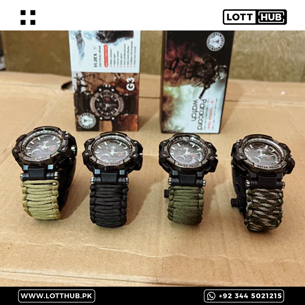 Lot Imported 6-in-1 Multifunctional Paracord Watch