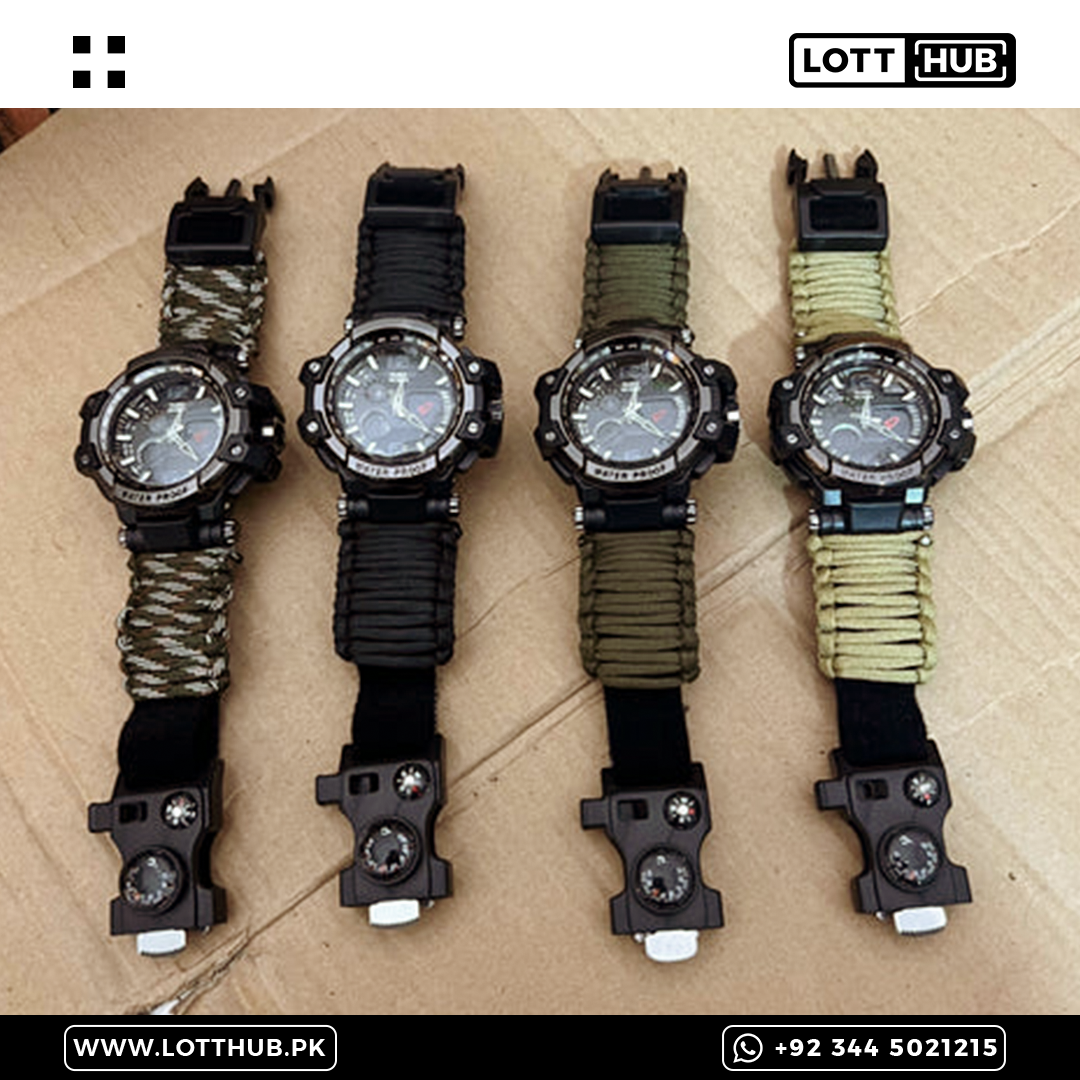 Lot Imported 6-in-1 Multifunctional Paracord Watch