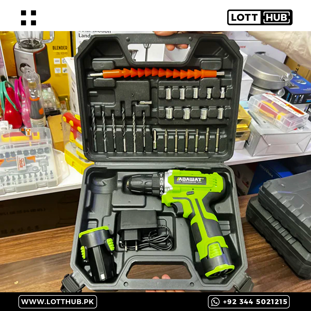 Adawat Portable Rechargeable Drill Set | 12 Volts