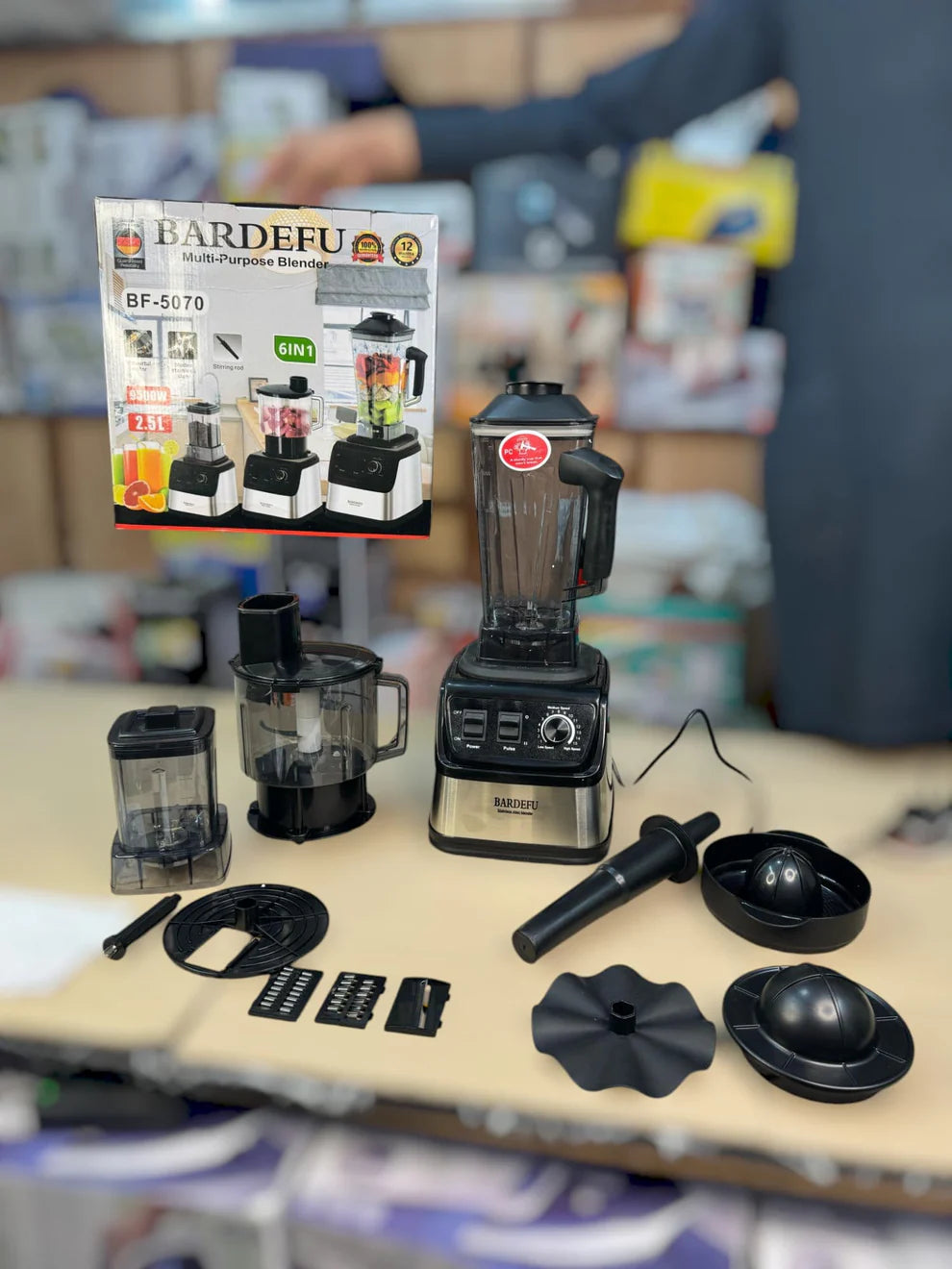 BARDEFU 6-in-1┃2.5L Multipurpose Blender - German Lot