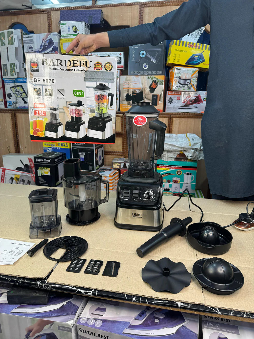 BARDEFU 6-in-1┃2.5L Multipurpose Blender - German Lot
