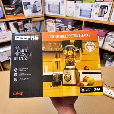 Geepas 2-in-1 Stainless Steel Blender GSB5446N