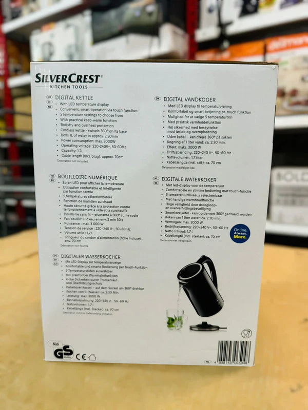 Silver Crest Premium Digital Kettle 1.7L