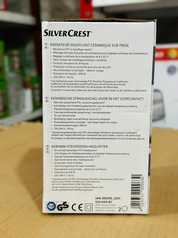 Silver Crest Mini Plug-in Heater