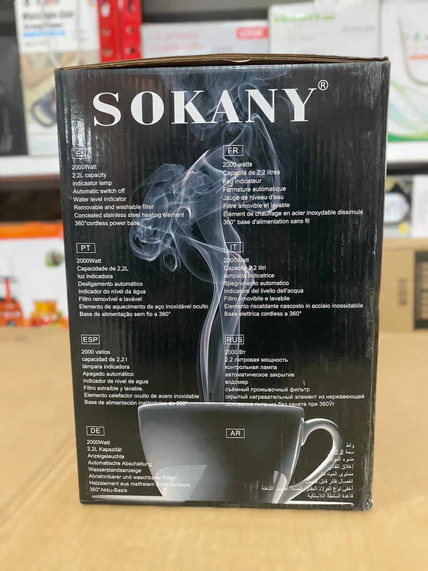 Sokany Electric Glass Kettle 2.2L