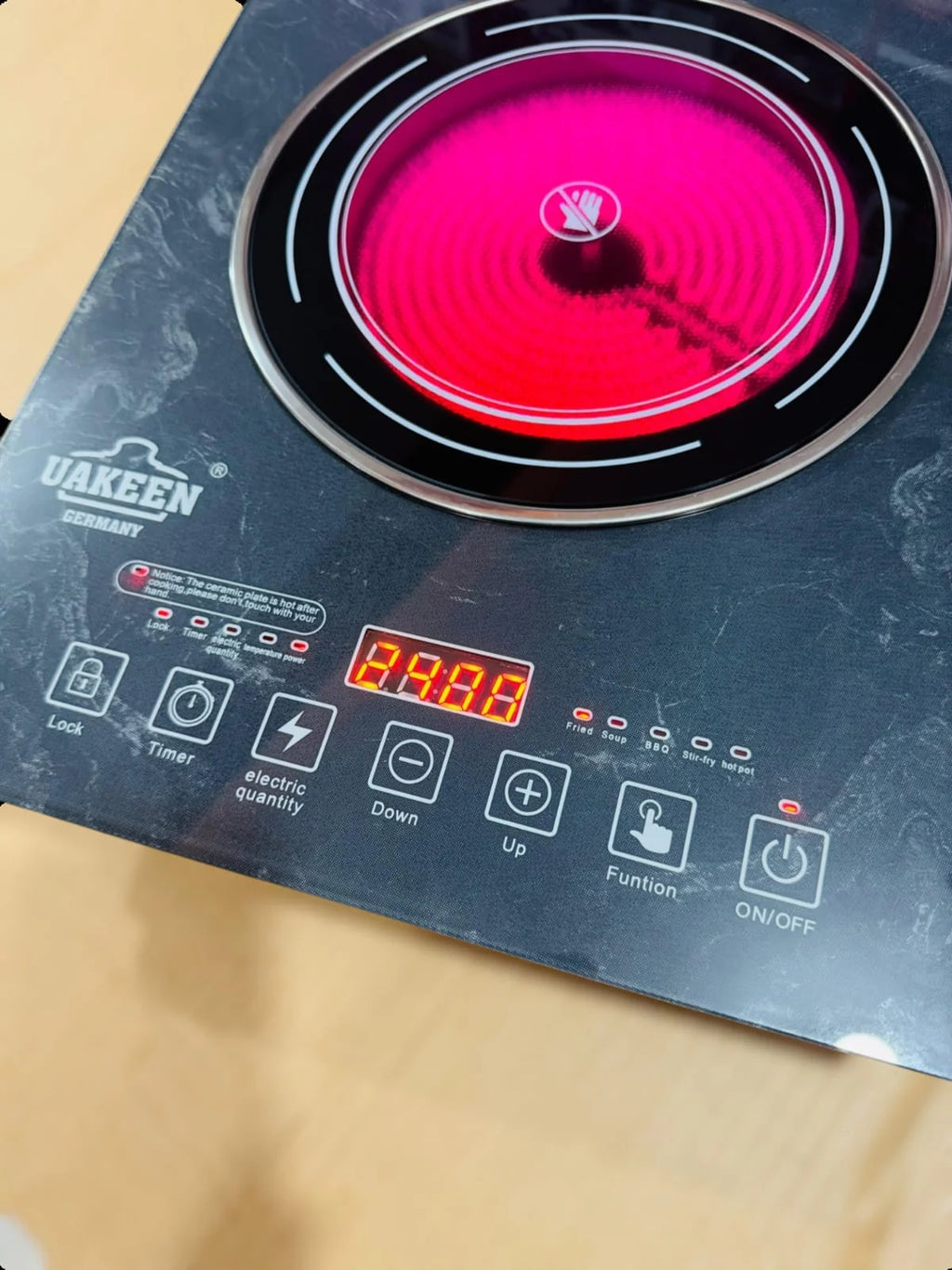 Germany Imported Uakeen Crystal Glass Hot plate ZL-2604