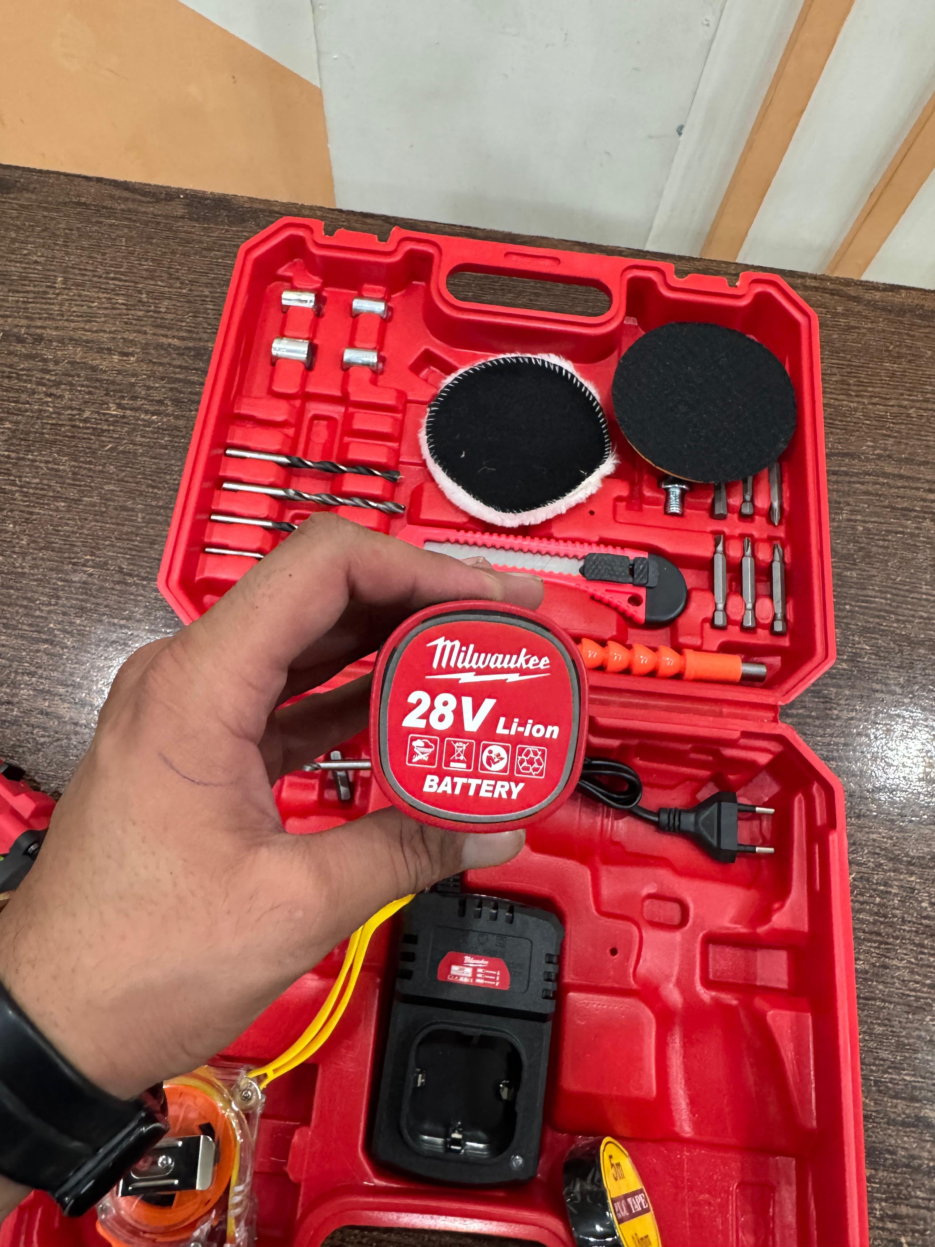 Milwaukee Brushless 28V Drill machine with Toolkit