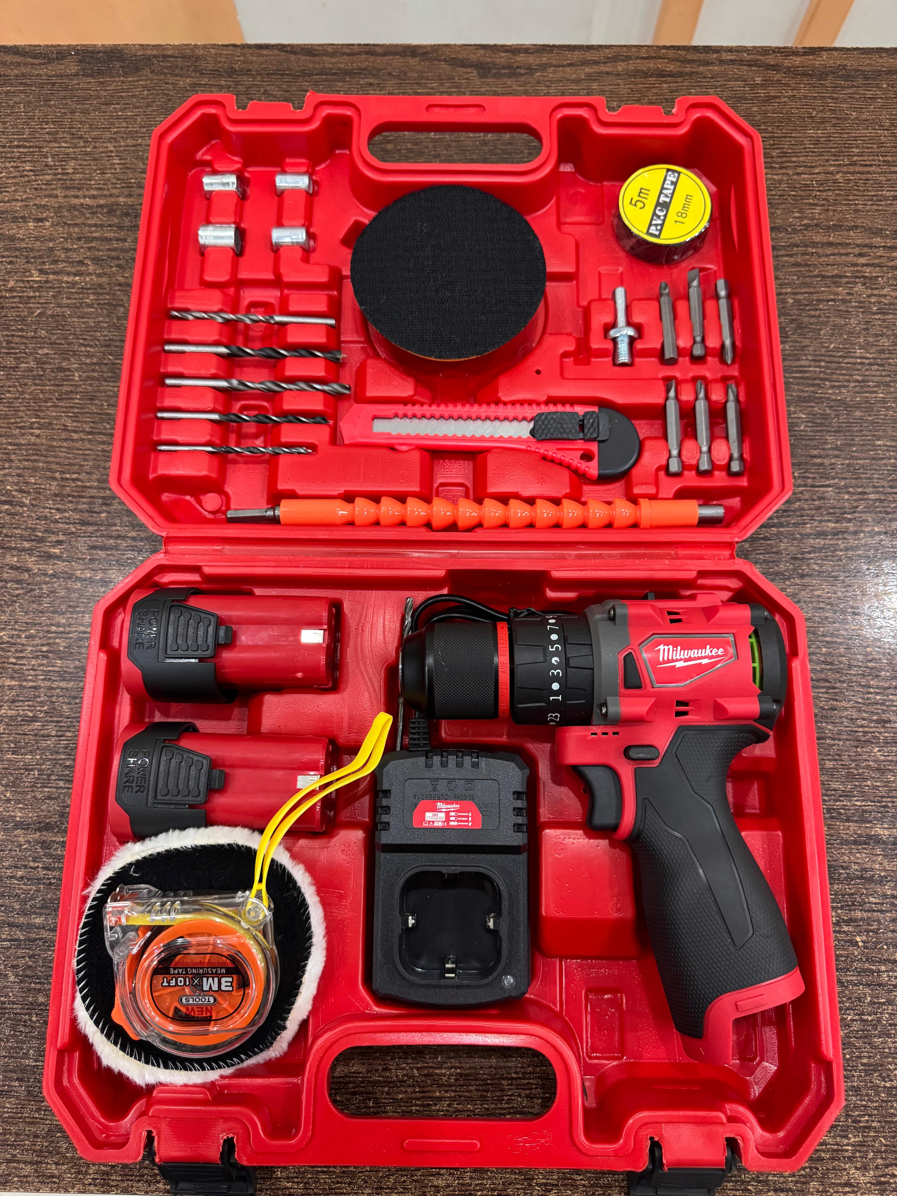 Milwaukee Brushless 28V Drill machine with Toolkit