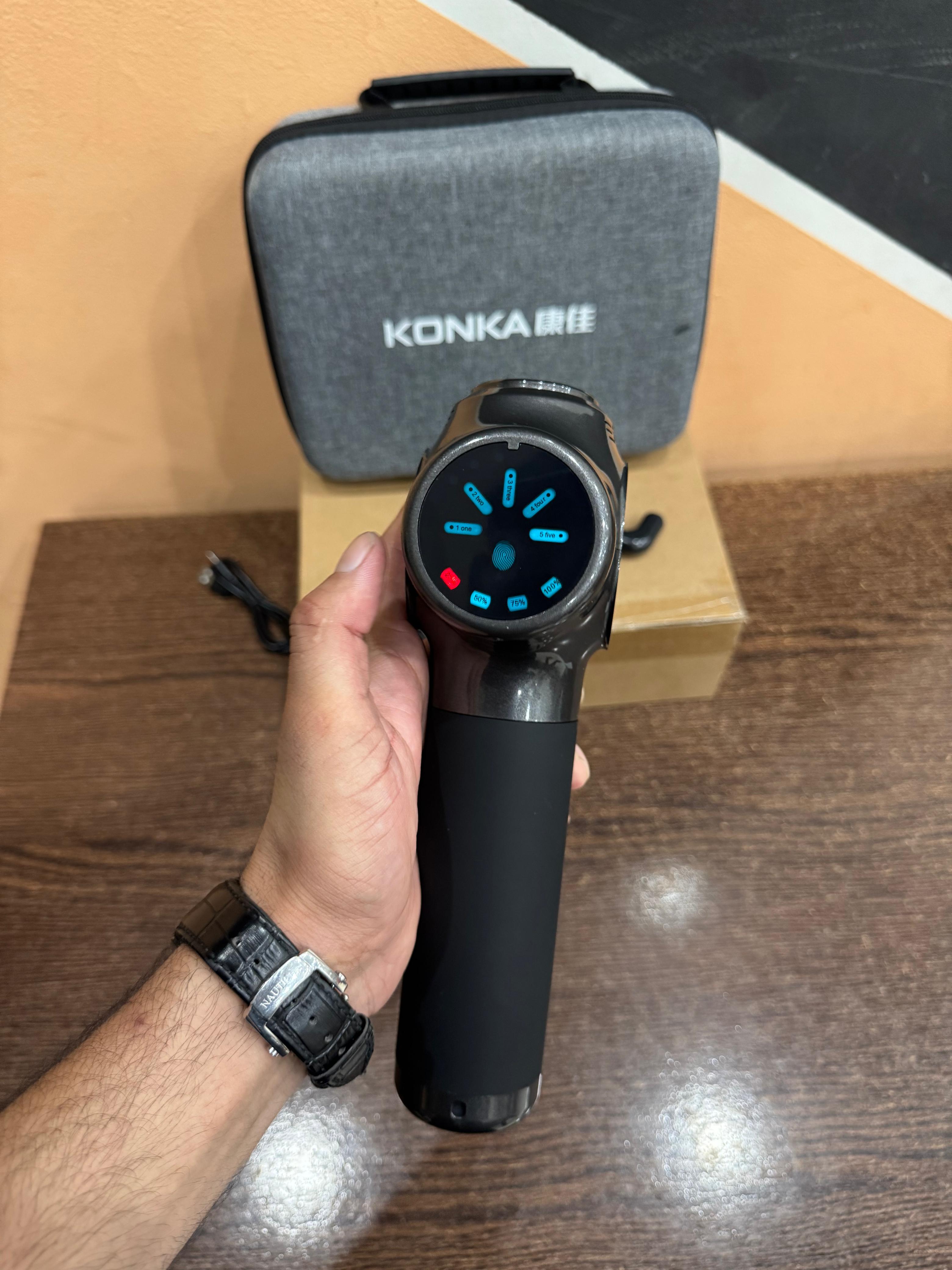 Konka Handheld Muscle Massager – 30-Speed & 5 Heads