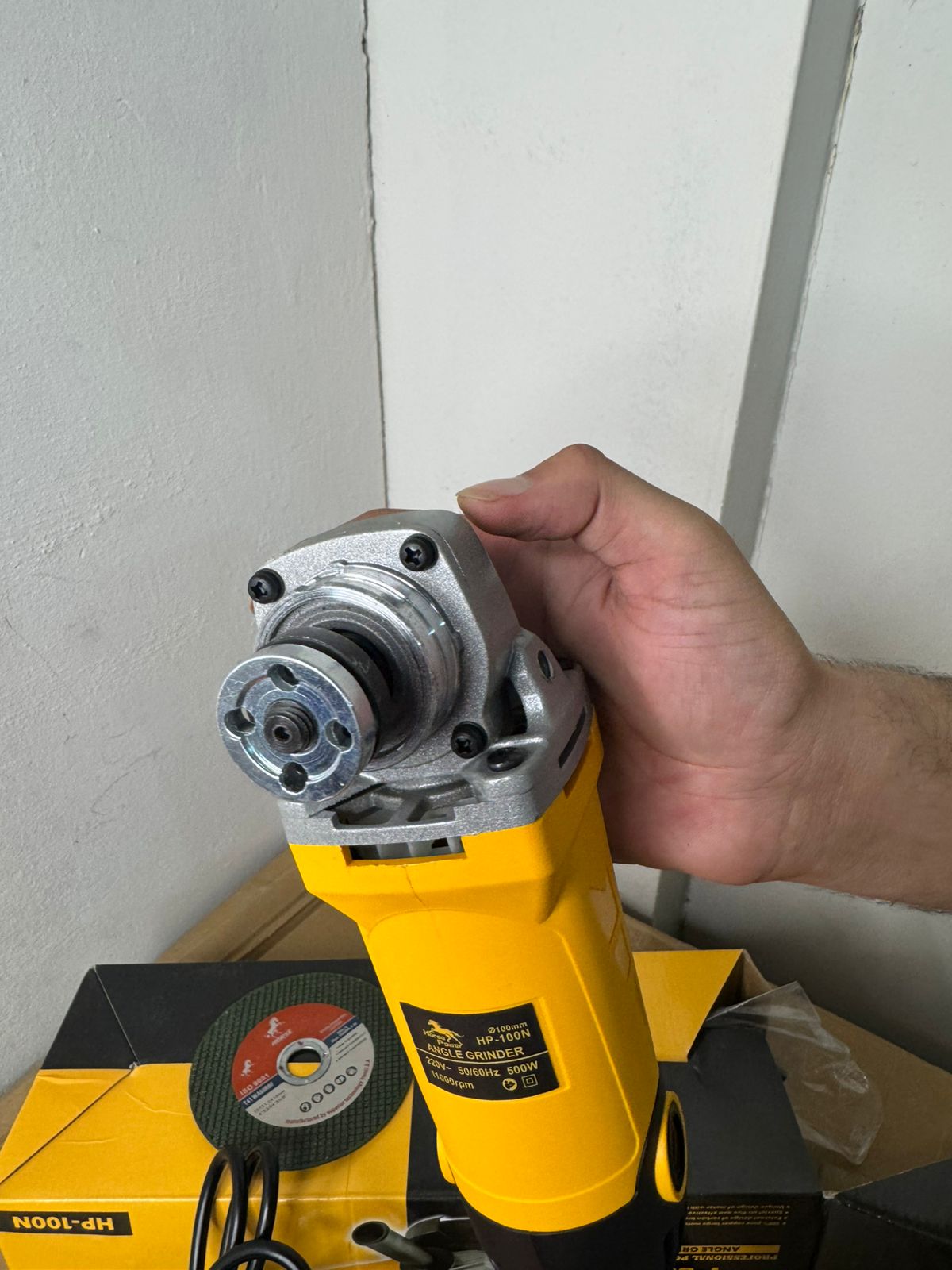 Heavy-Duty Electric Angle Grinder With Soft Grip