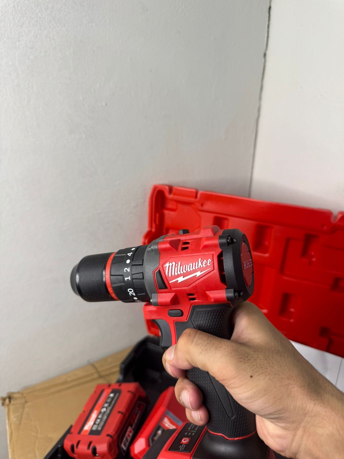 Milwaukee 88V High-Torque Brushless Drill with Dual Batteries