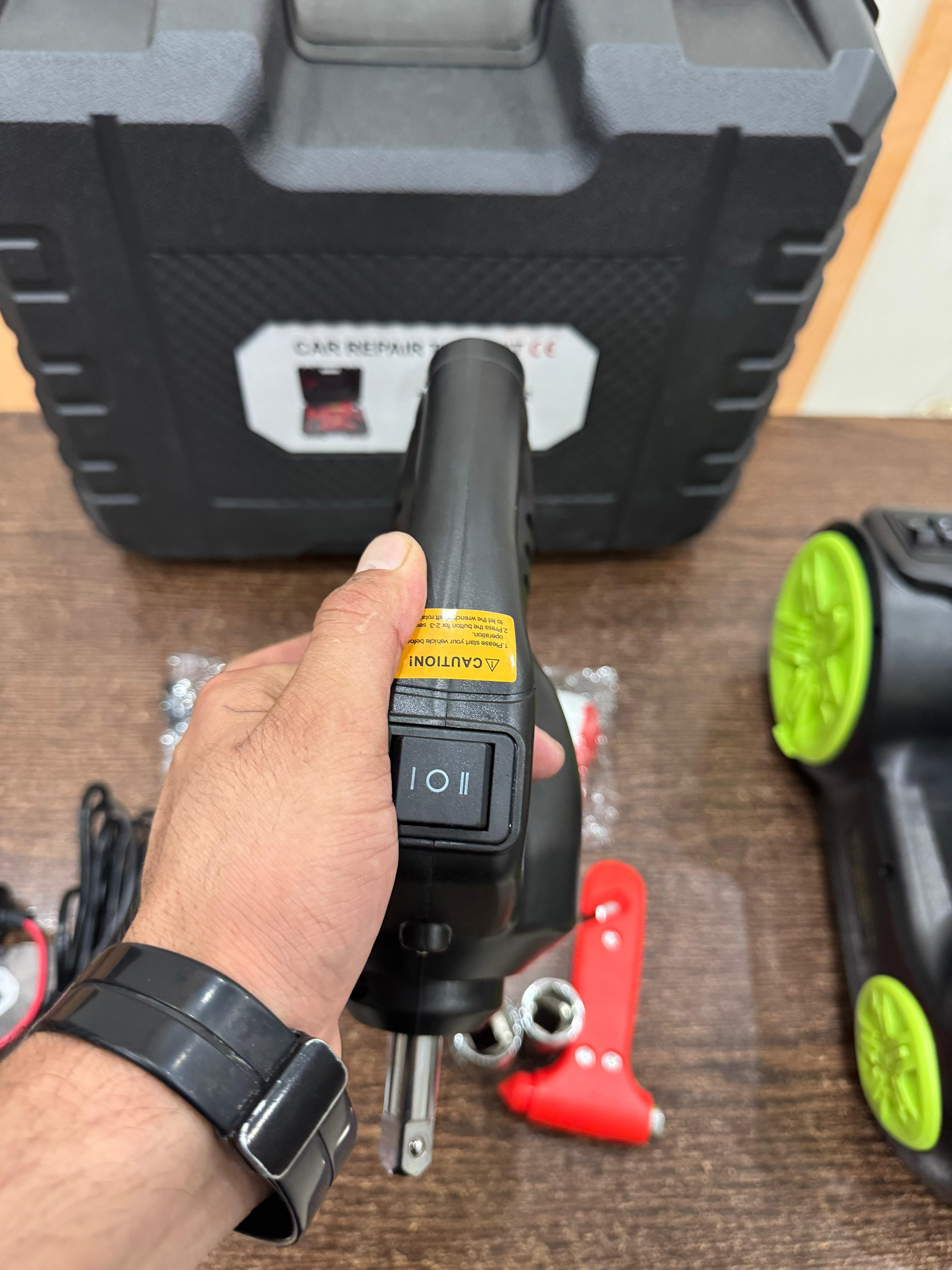 Imported 12V 3-in-1 Car Jack, Compressor & Electric Wrench Set