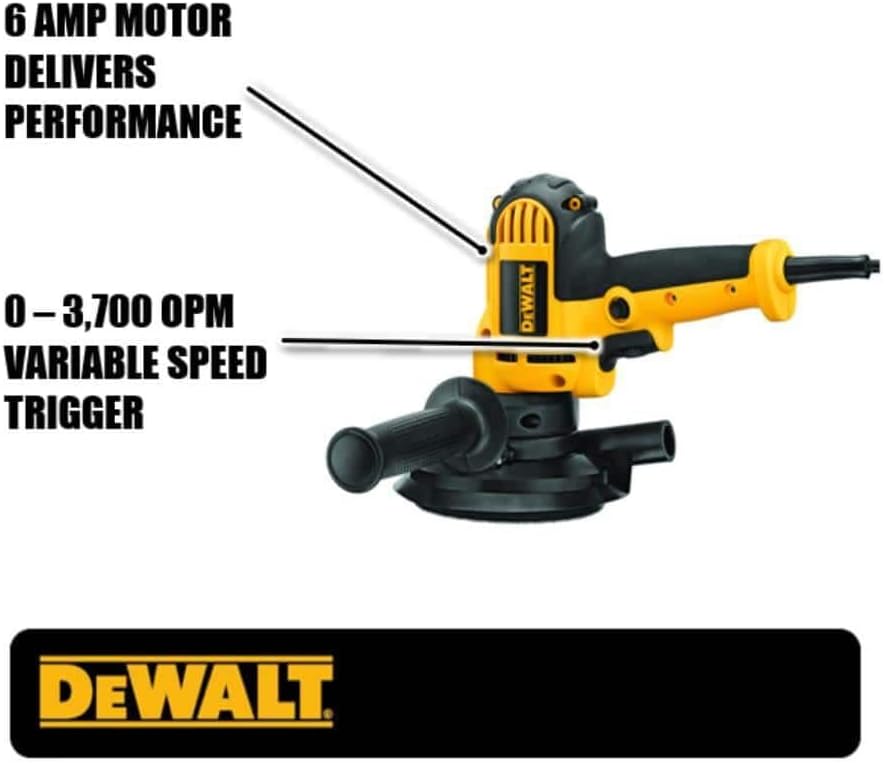 DEWALT Disk Polisher 700 W  5" Variable Speed Disc Sander with Dust Shroud
