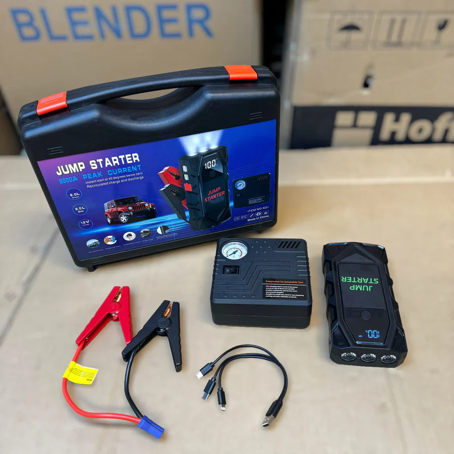 Imported 2-in-1 Car Jump Starter and Tire Inflator