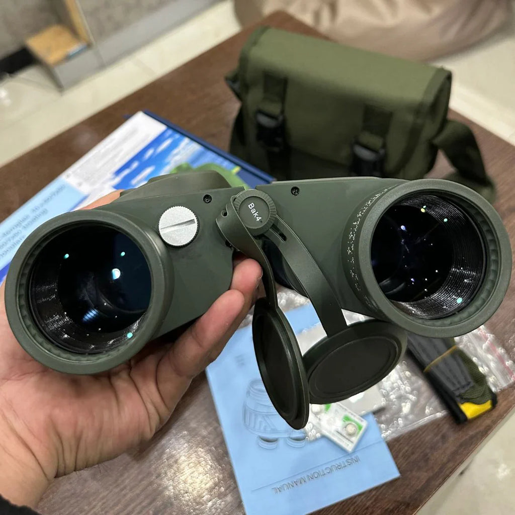 BOSTRON 10X50 BINOCULARS | WATERPROOF TELESCOPE WITH COMPASS | NIGHT VISION