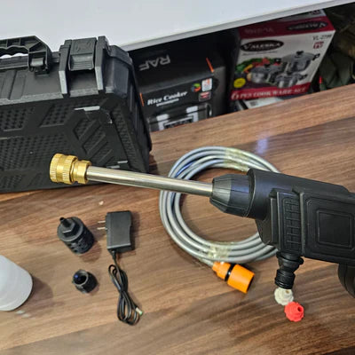 New Cordless Portable High Pressure Electric Car Washer Gun With 21v 2 Rechargeable Battery