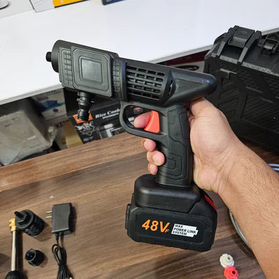 New Cordless Portable High Pressure Electric Car Washer Gun With 21v 2 Rechargeable Battery
