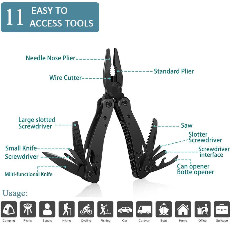 Multi-Tool Pocket Knife Folding Pliers