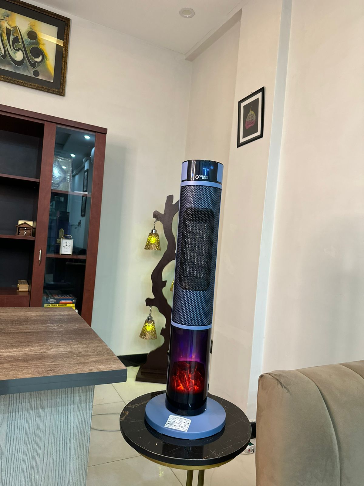 LOTT IMPORTED TOWER HEATER WITH FLAME DISPLAY