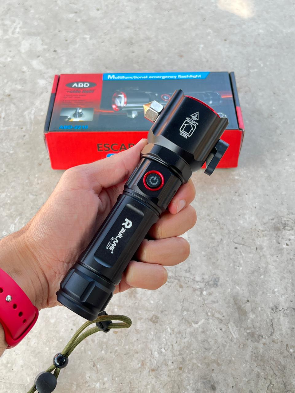 Lot Imported 5-in-1 Rechargeable Flashlight & Power Bank - 1KM Range