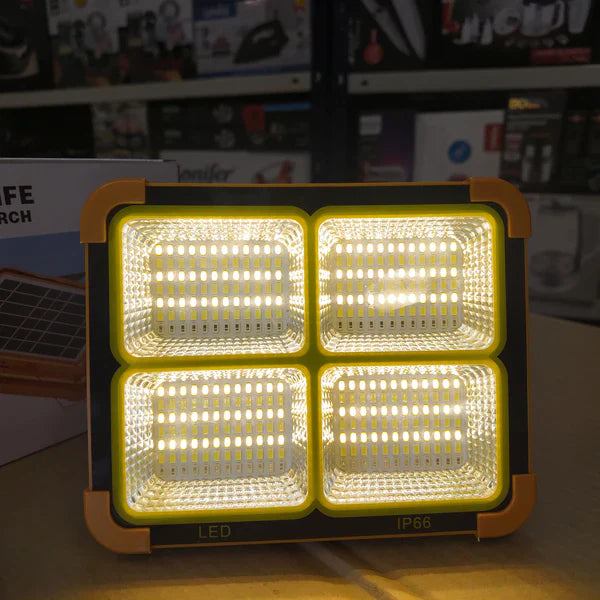 100W LED Flood Light with Solar Panel & Power Bank
