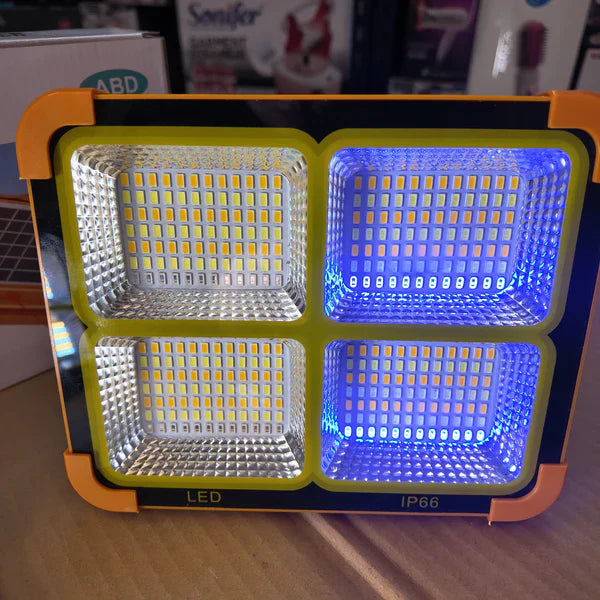 100W LED Flood Light with Solar Panel & Power Bank