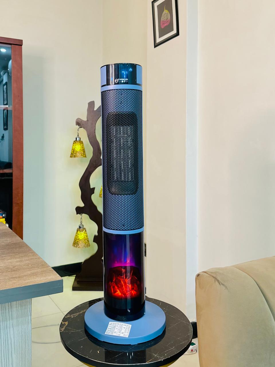 LOTT IMPORTED TOWER HEATER WITH FLAME DISPLAY