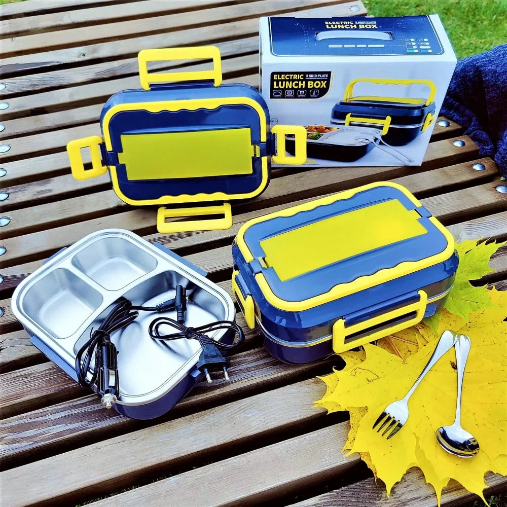 Portable Electric Heating Lunch box Food Heater warmer for Office Car School withStainless Steel Container 1.5L