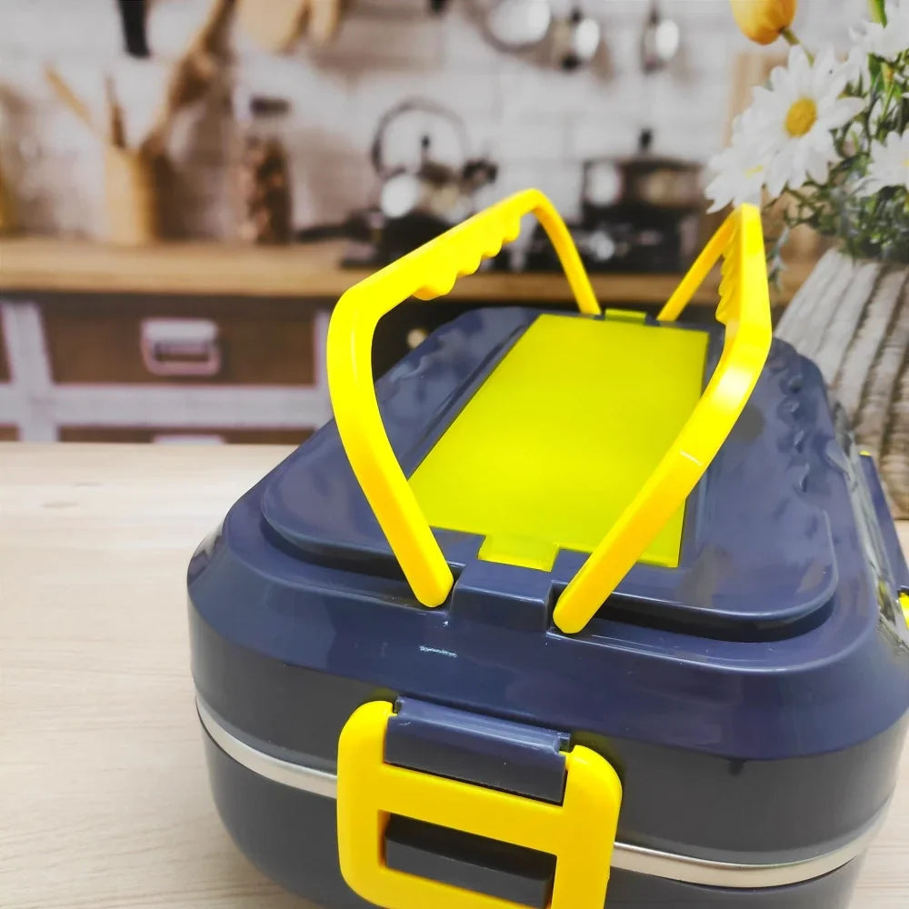 Portable Electric Heating Lunch box Food Heater warmer for Office Car School withStainless Steel Container 1.5L