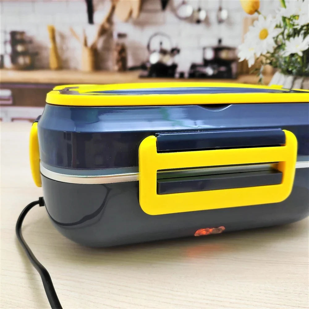 Portable Electric Heating Lunch box Food Heater warmer for Office Car School withStainless Steel Container 1.5L