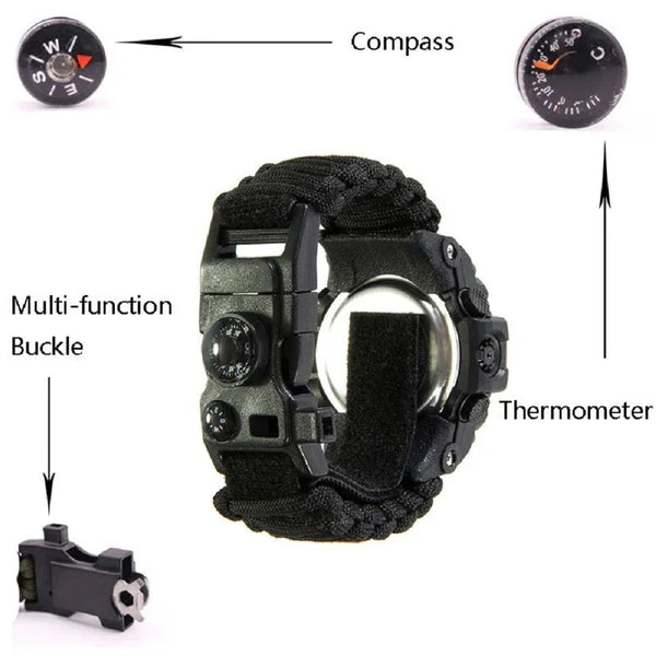 Lot Imported 6-in-1 Multifunctional Paracord Watch